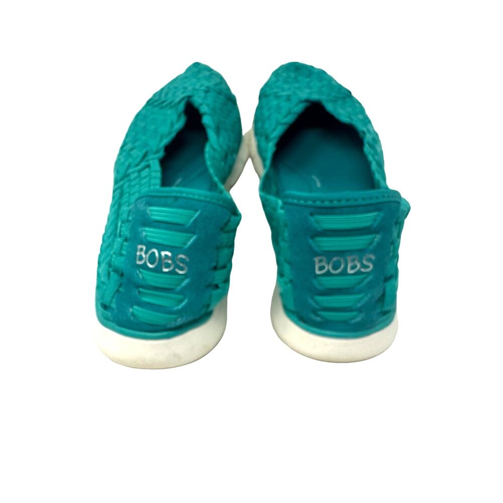 Bobs by Skechers Size 8 Flats Teal Blue Slip On Memory Foam Casual Everyday - Picture 4 of 8